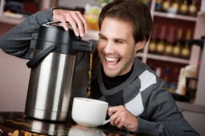 Coffee Crazed Young Man